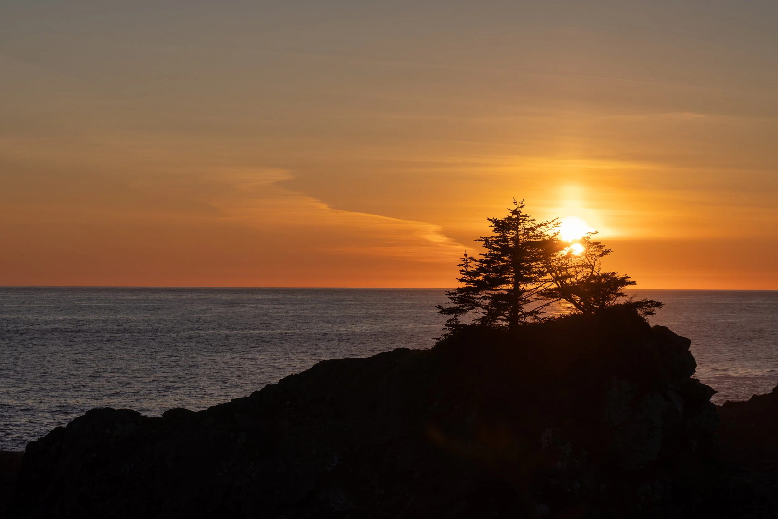 Sunset on the coast at Ucluelet
