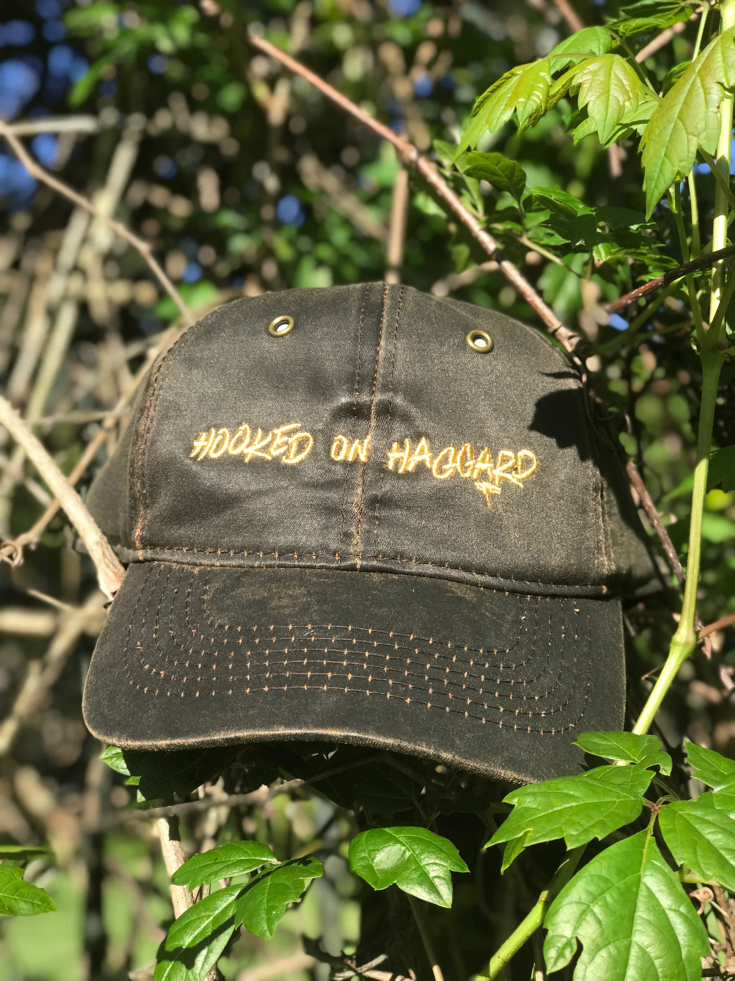 OUT OF STOCK - Hooked On Haggard Hat Brown w/Melissa’s Name on Back