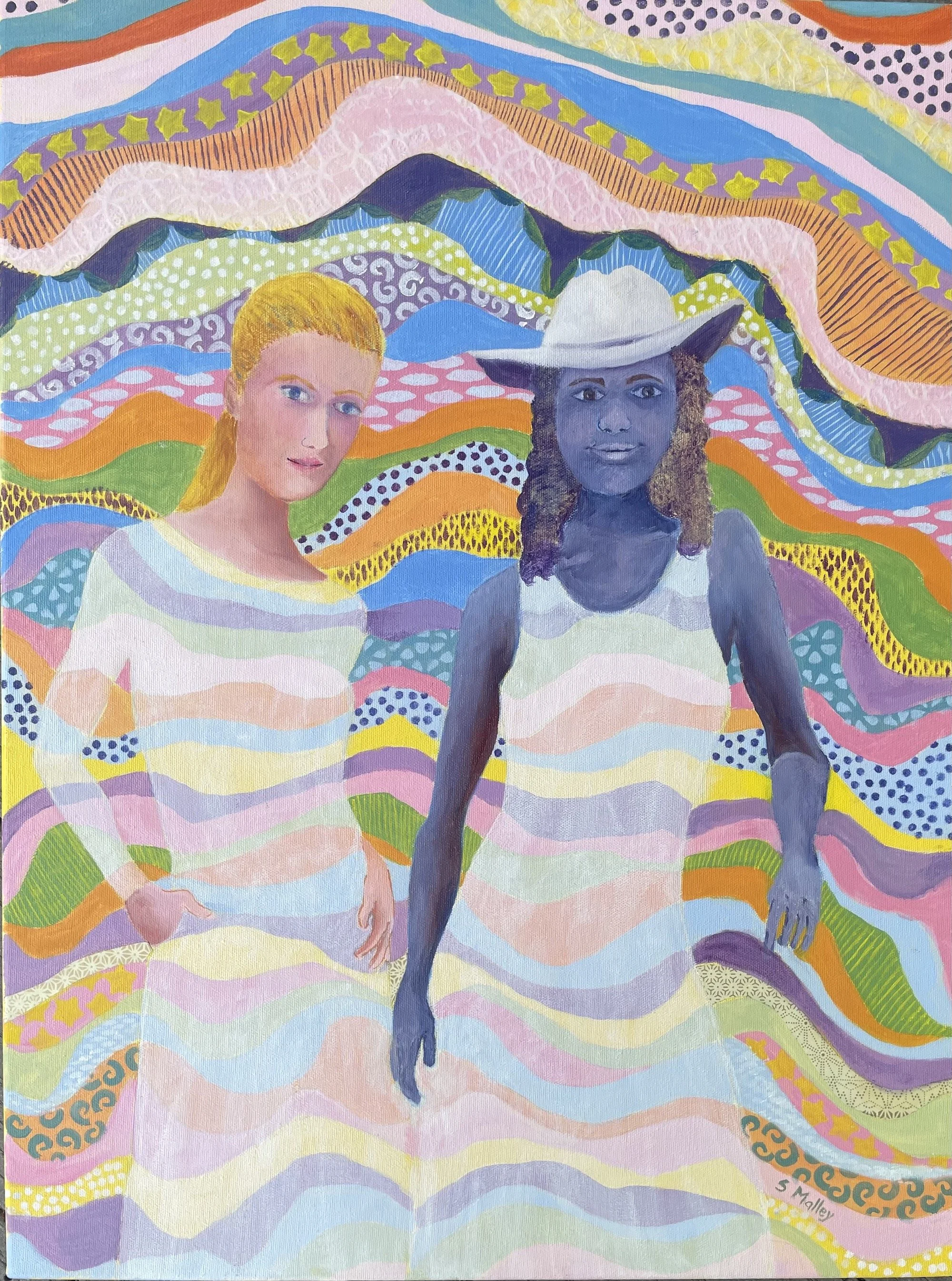 Painting #1 of 3 Paintings of 2 Women