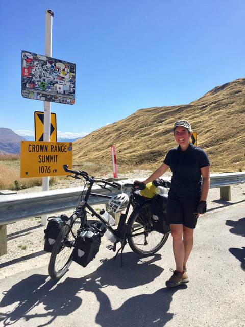 Hannah on her epic cycle around New Zealand in 2019