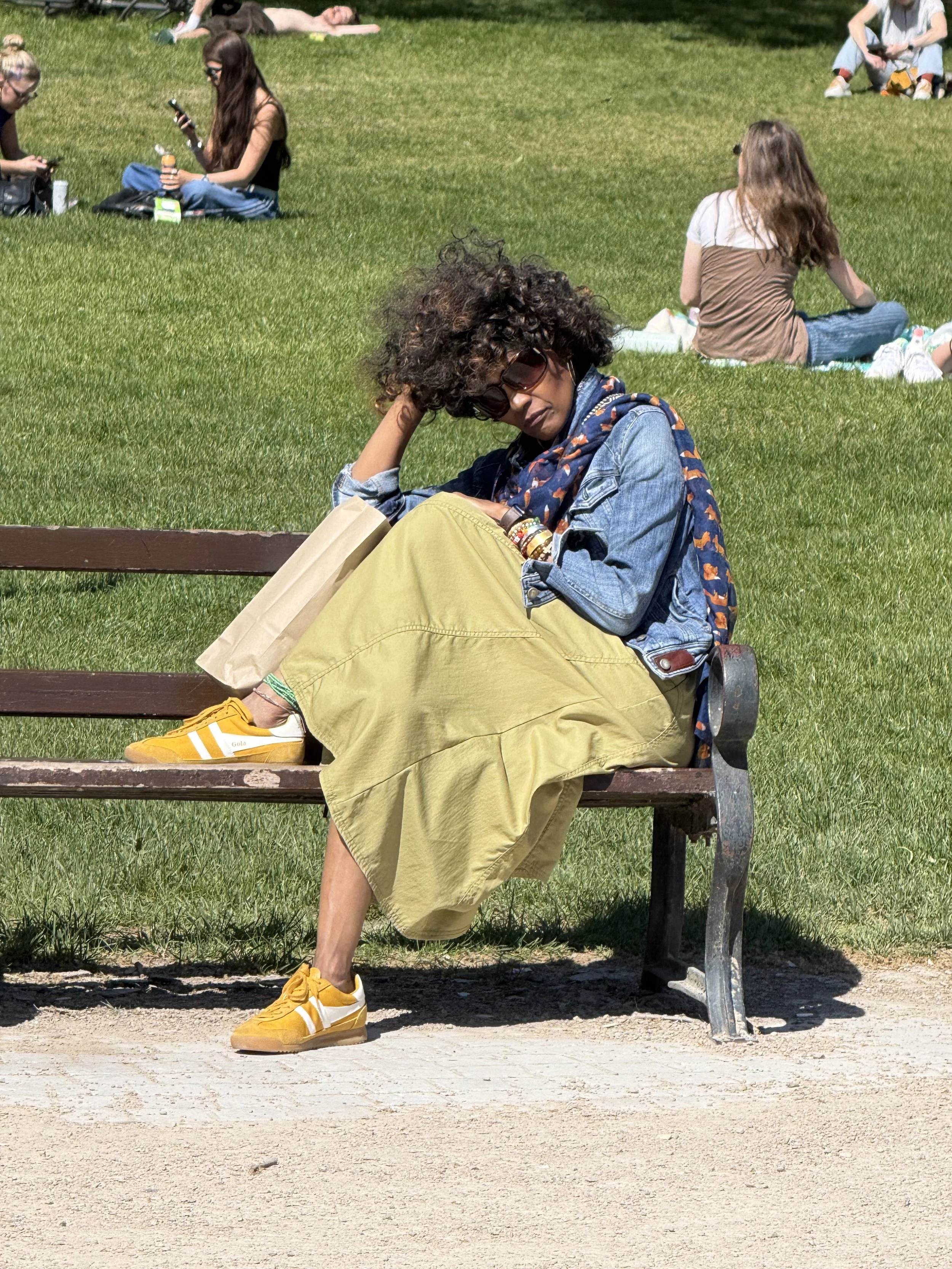 Taking a quick nap before the show