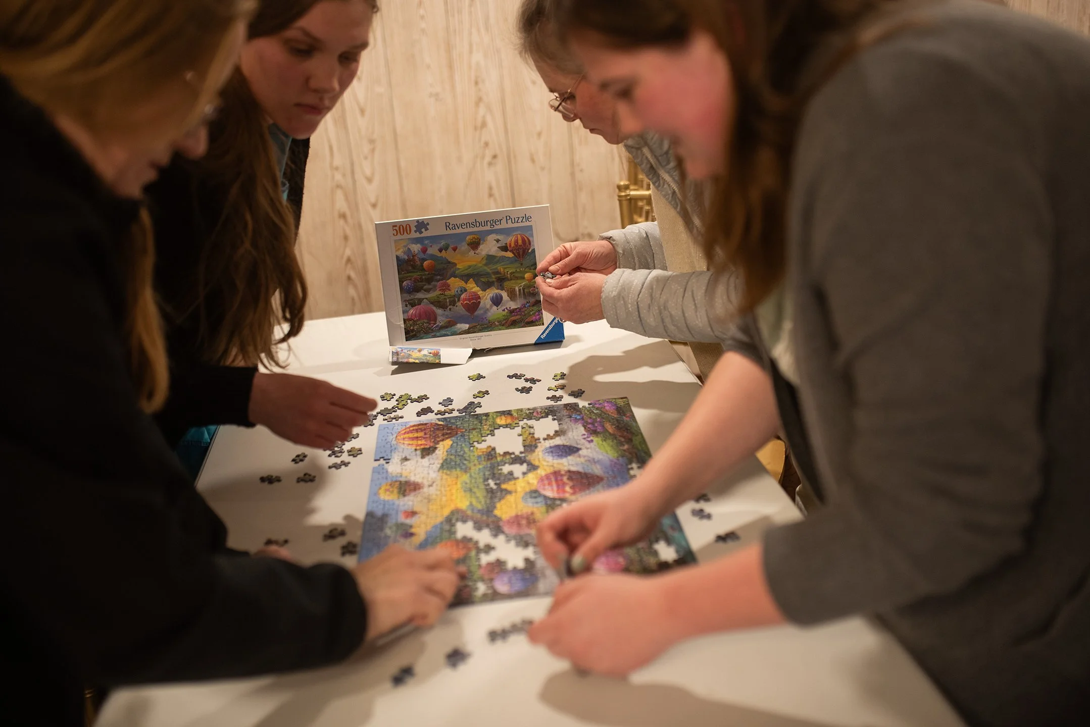 Pizza, Puzzle, and Guzzle