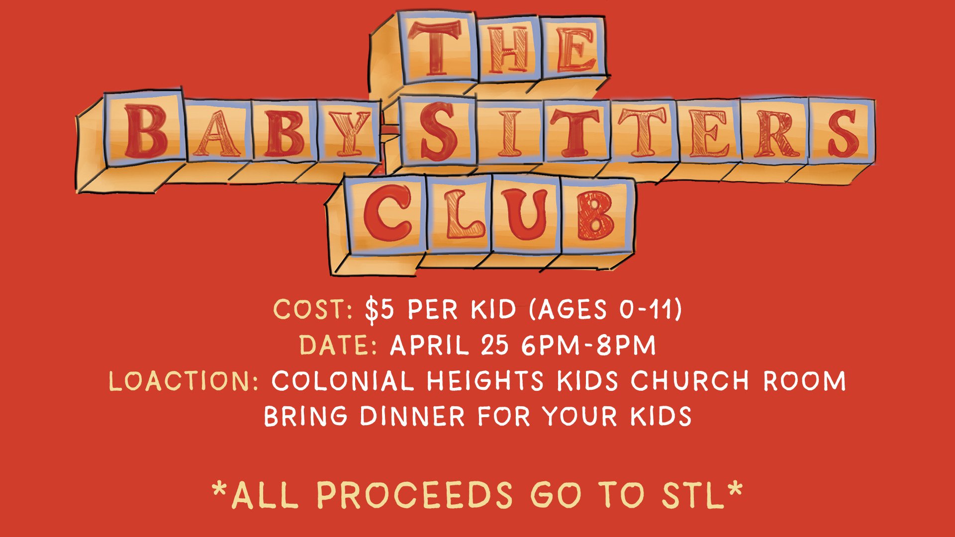 The Babysitters Club (Parents Night Out) - STL Fundraiser