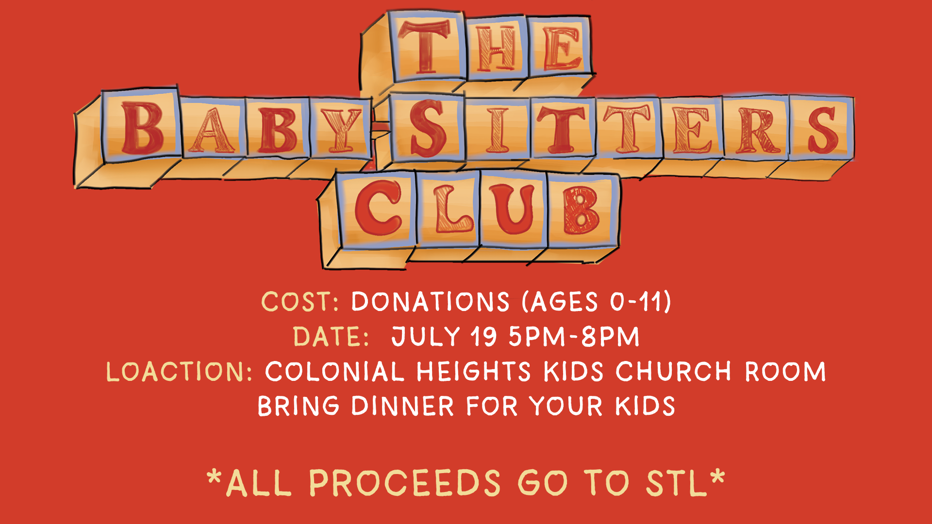 The Babysitters Club (Parents Night Out) - STL Fundraiser
