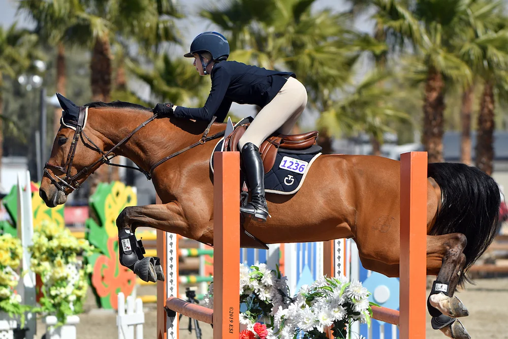 Hannah Selleck and Descanso Farm-bred seven-year-old Elita Toscita DF. Photo by ESI Photography