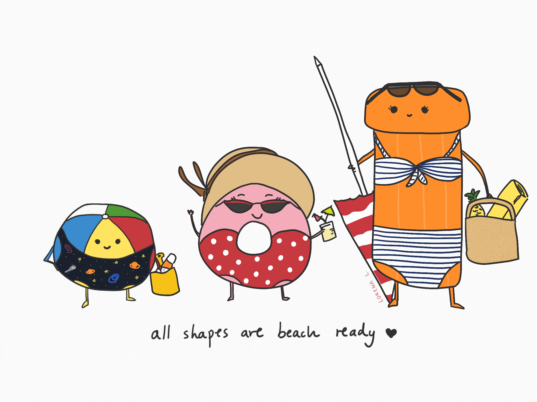 Illustration with positive body image message