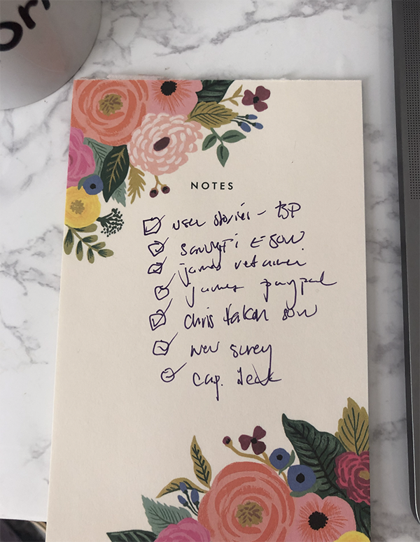 Don’t judge my handwriting.