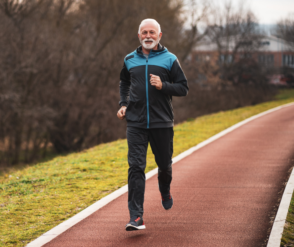 senior man jogging
