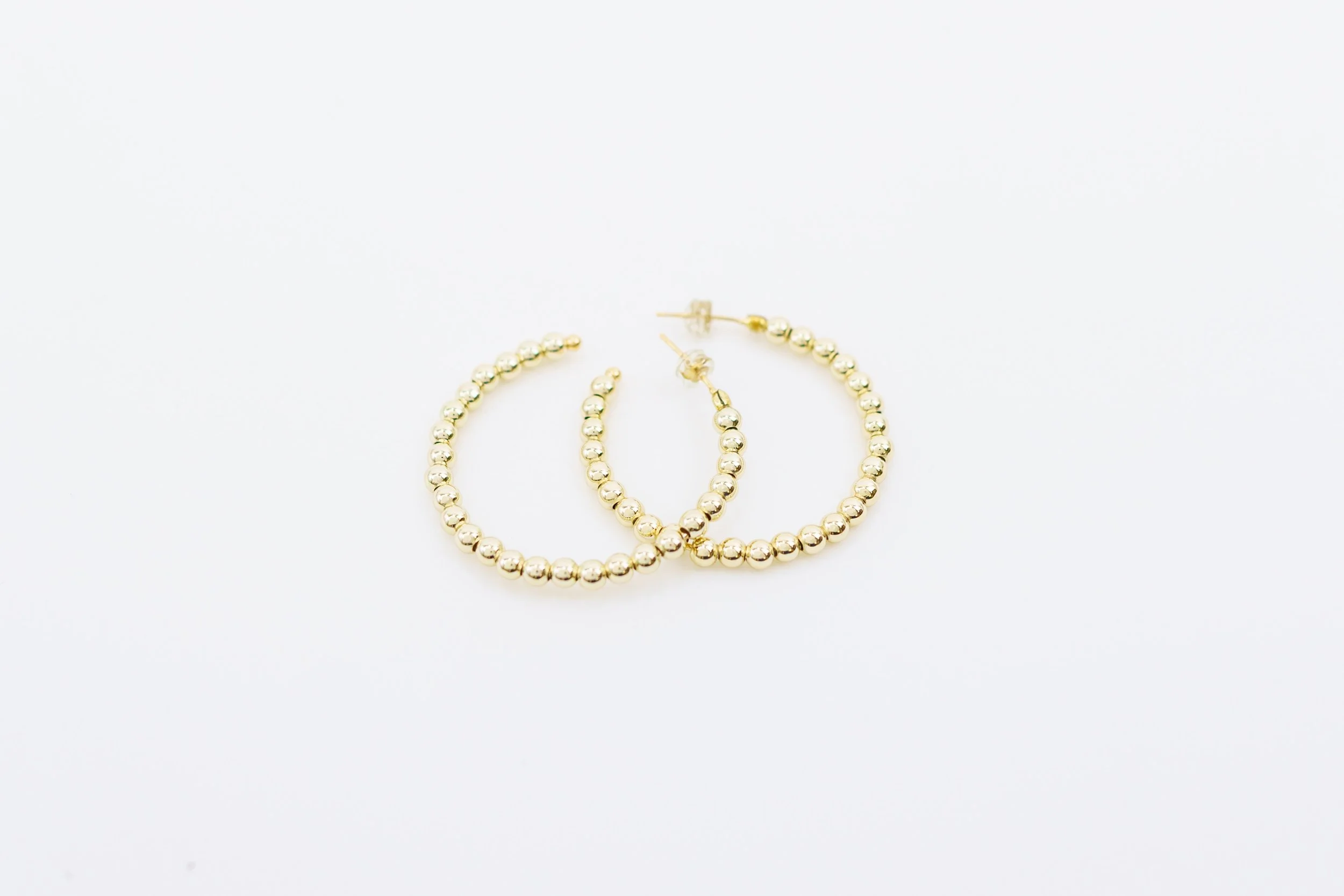 Gold Beaded Earrings