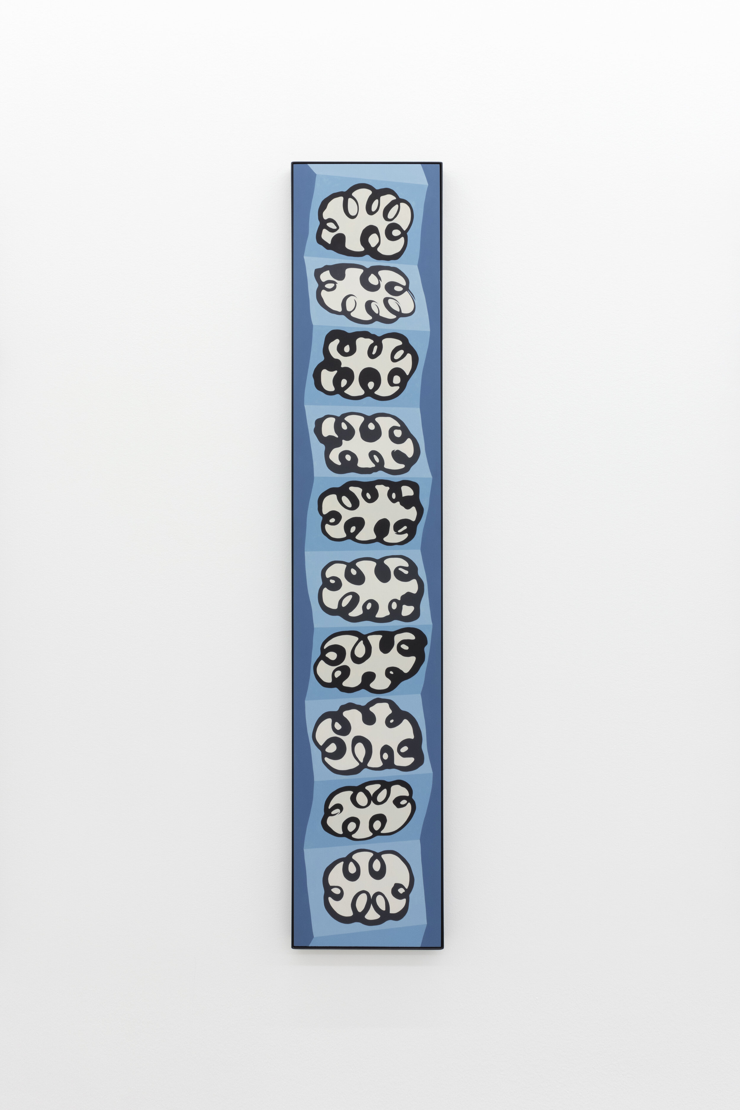  Vanessa Maltese    Hypothesizing coincidence no. 7,  2020   Oil on panel, powder coated steel, wood, magnets   60.25 x 11.25 in  