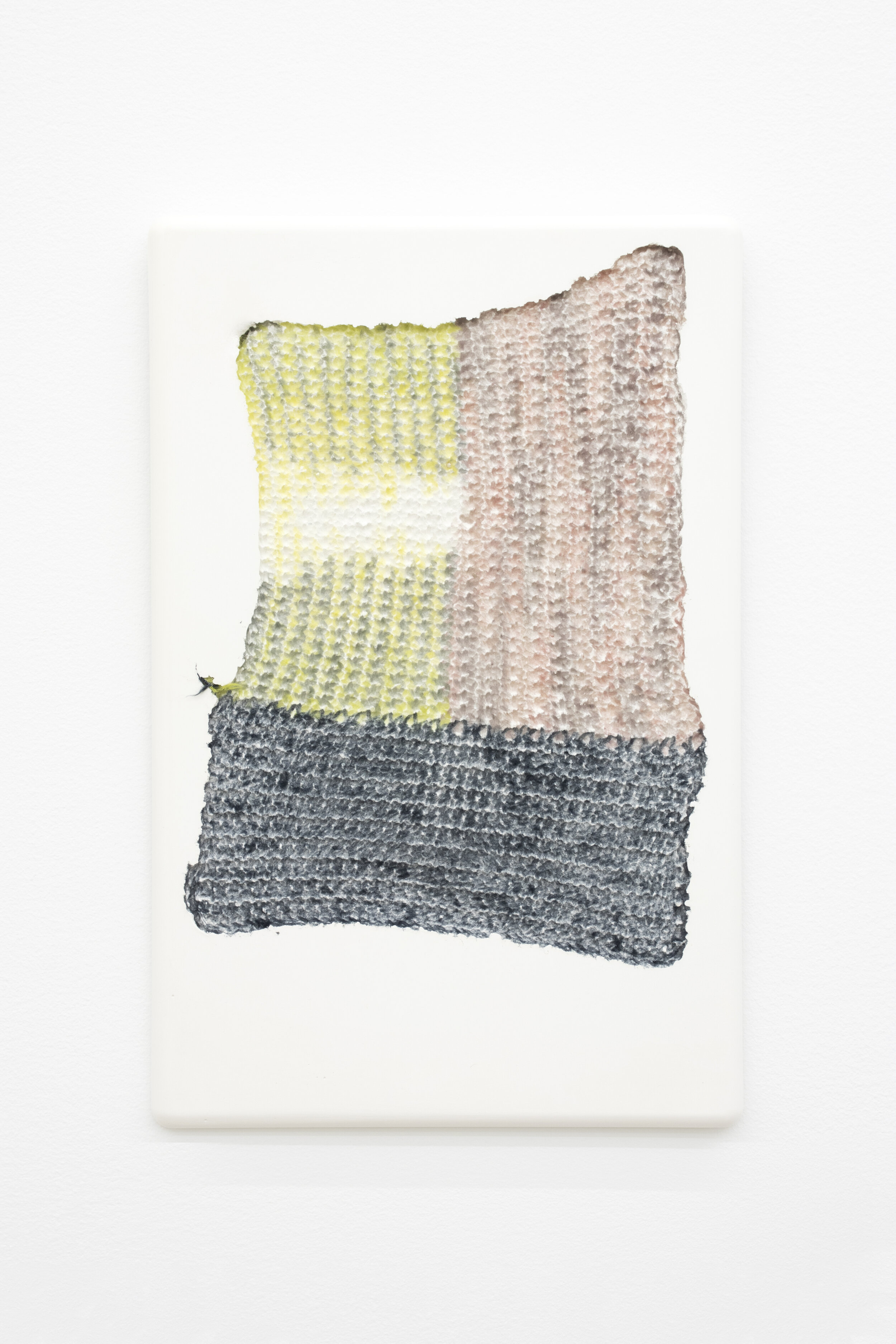 Michelle Grabner   Untitled,  2020  plaster cast with dyed cotton fibers  20 x 13 in. 