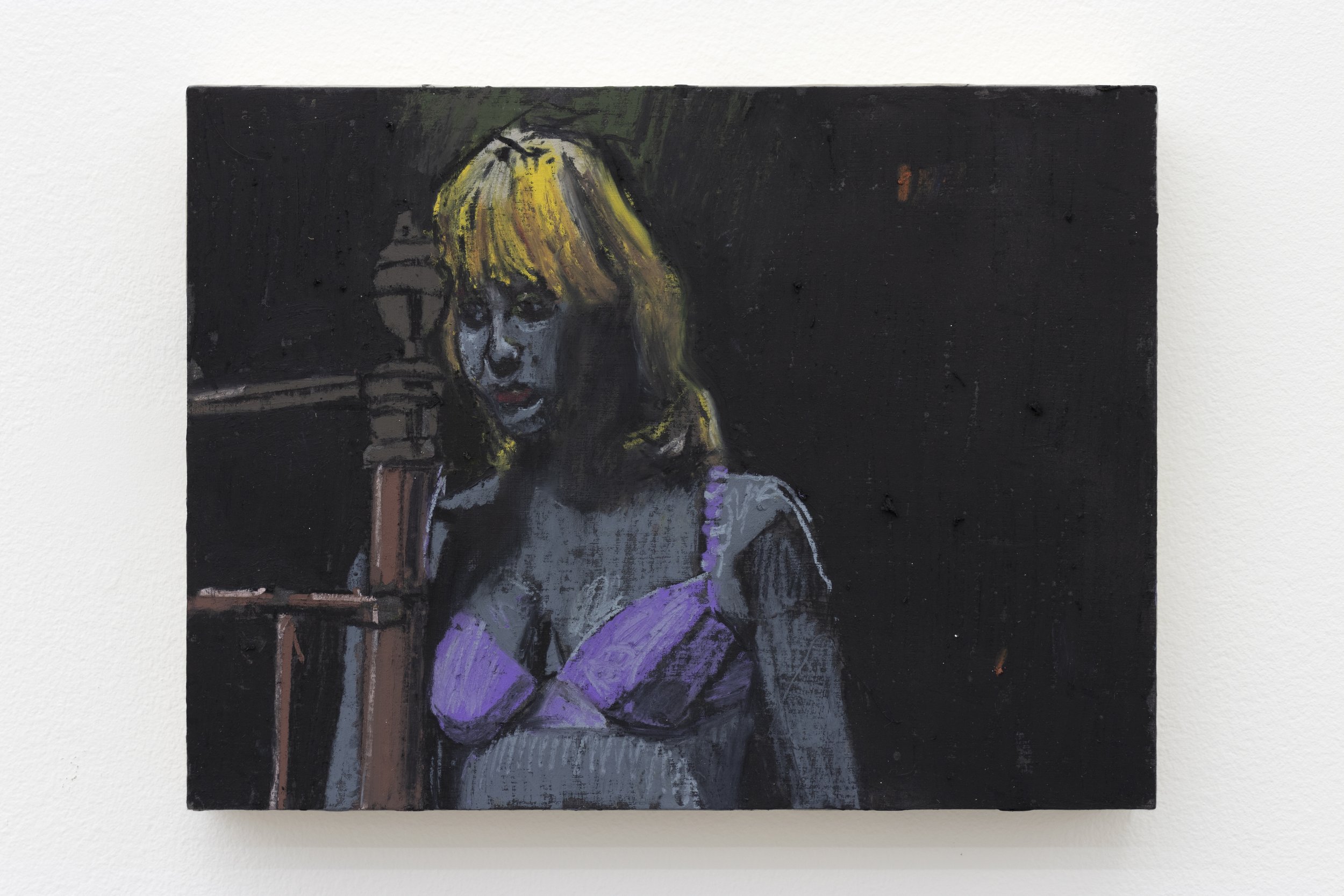  Michelle Uckotter    Kira , 2022   oil pastel on panel   9 x 12 in 