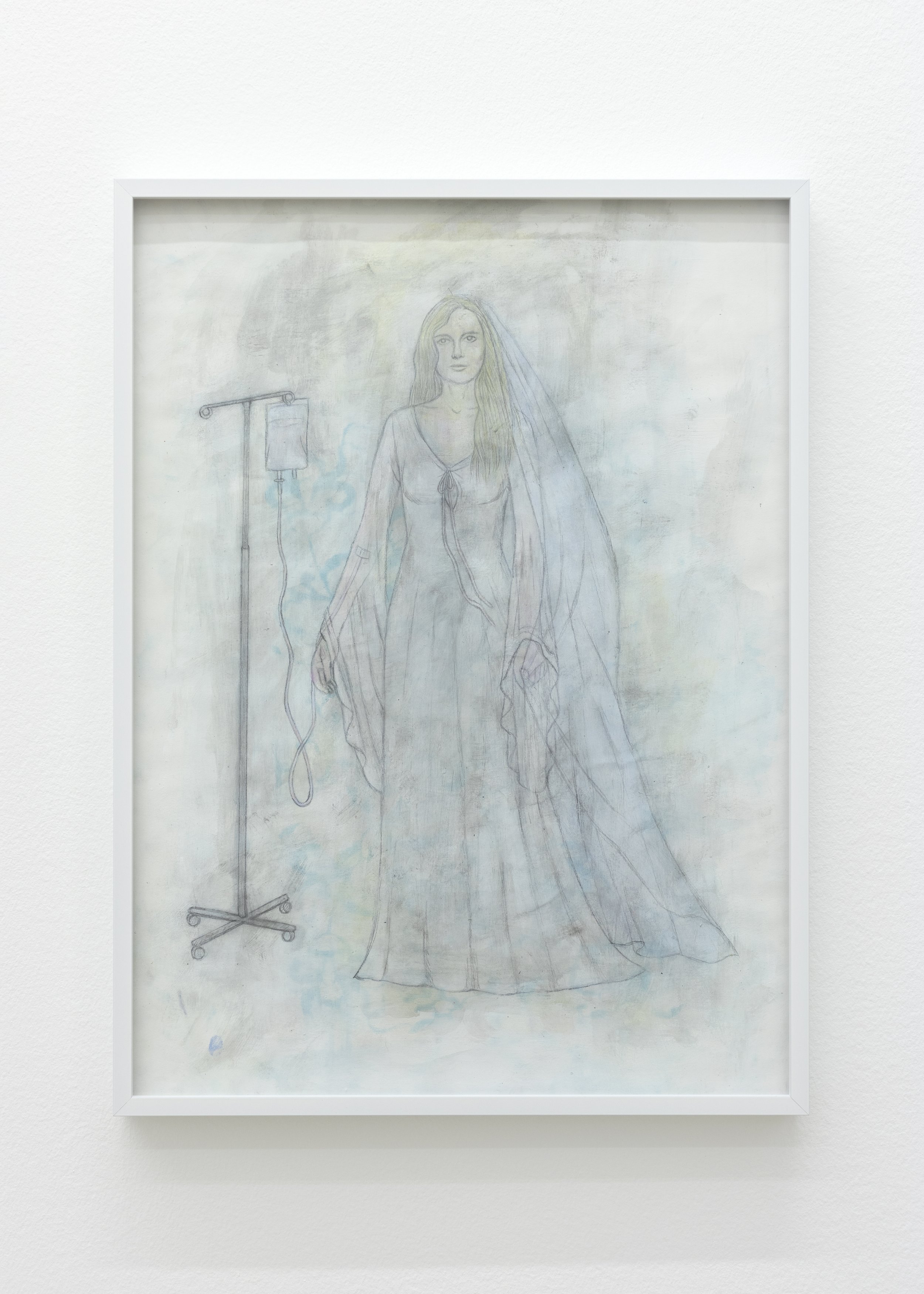  Madeline Kuzak    The Bride,  2022   graphite on paper   21 1/4 x 15 3/4 in 