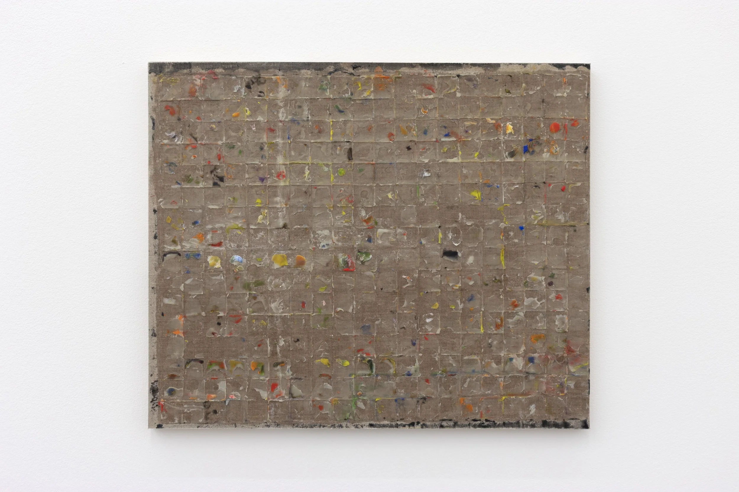 Nick Schutzenhofer untitled , 2025 oil, encaustic, and rabbit skin glue on linen over panel 18 1/2h x 22 1/2w in