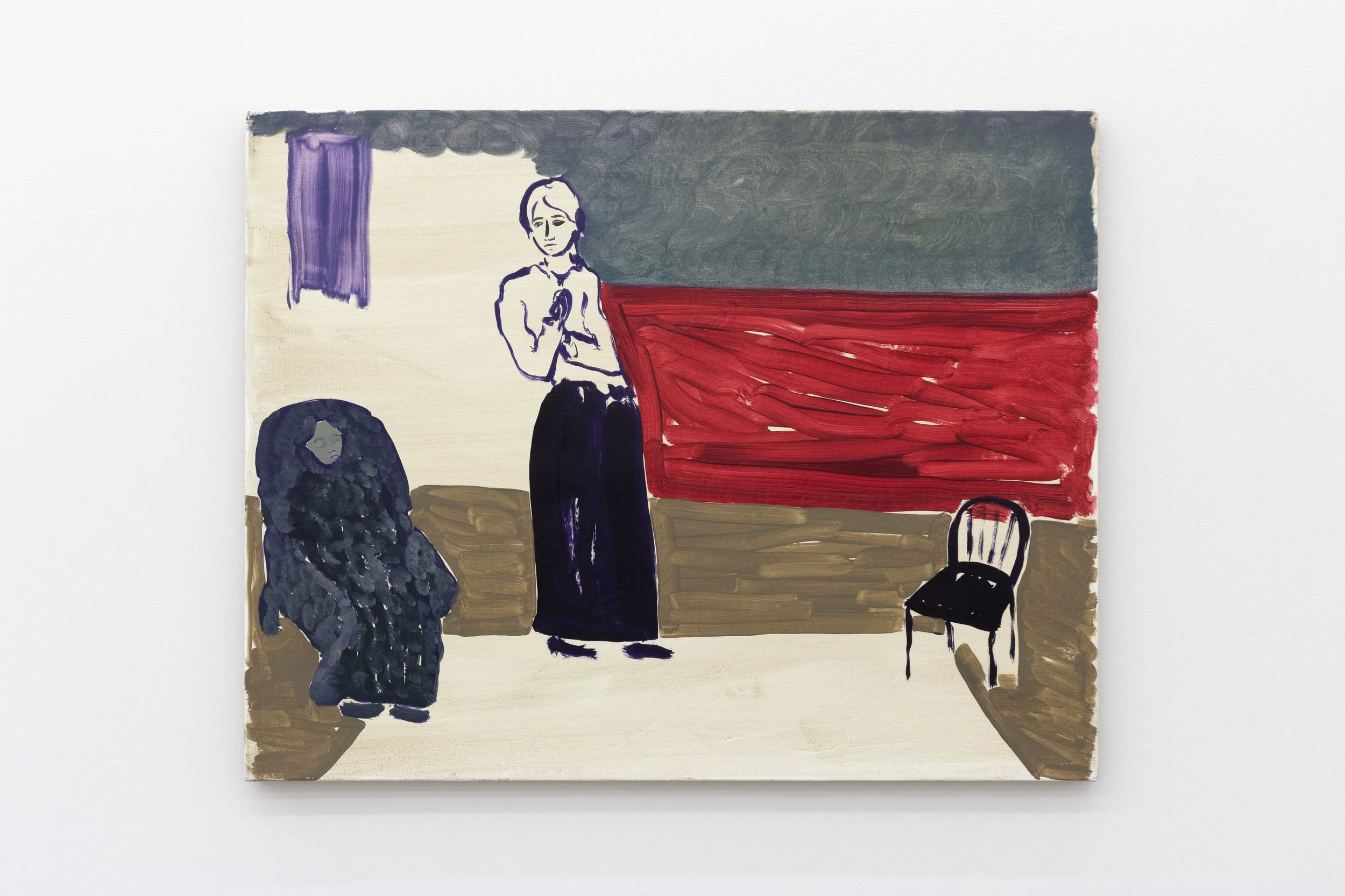 Nick Schutzenhofer untitled , 2025 oil and PVA on jute 27 1/8h x 34 1/2w in