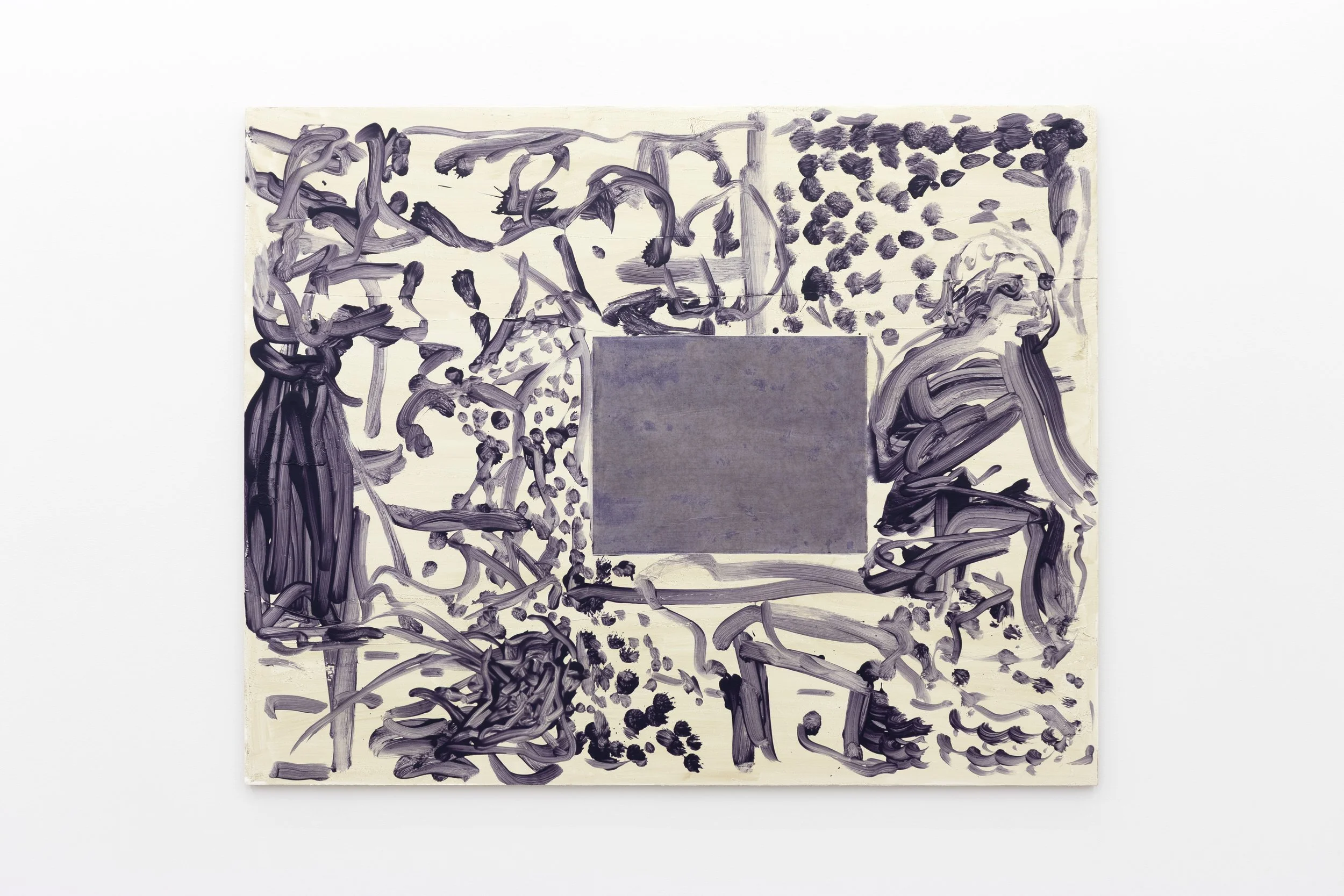 Nick Schutzenhofer untitled , 2025 oil, pigment, paper and rabbit skin glue on linen over panel 53h x 66 3/4w in