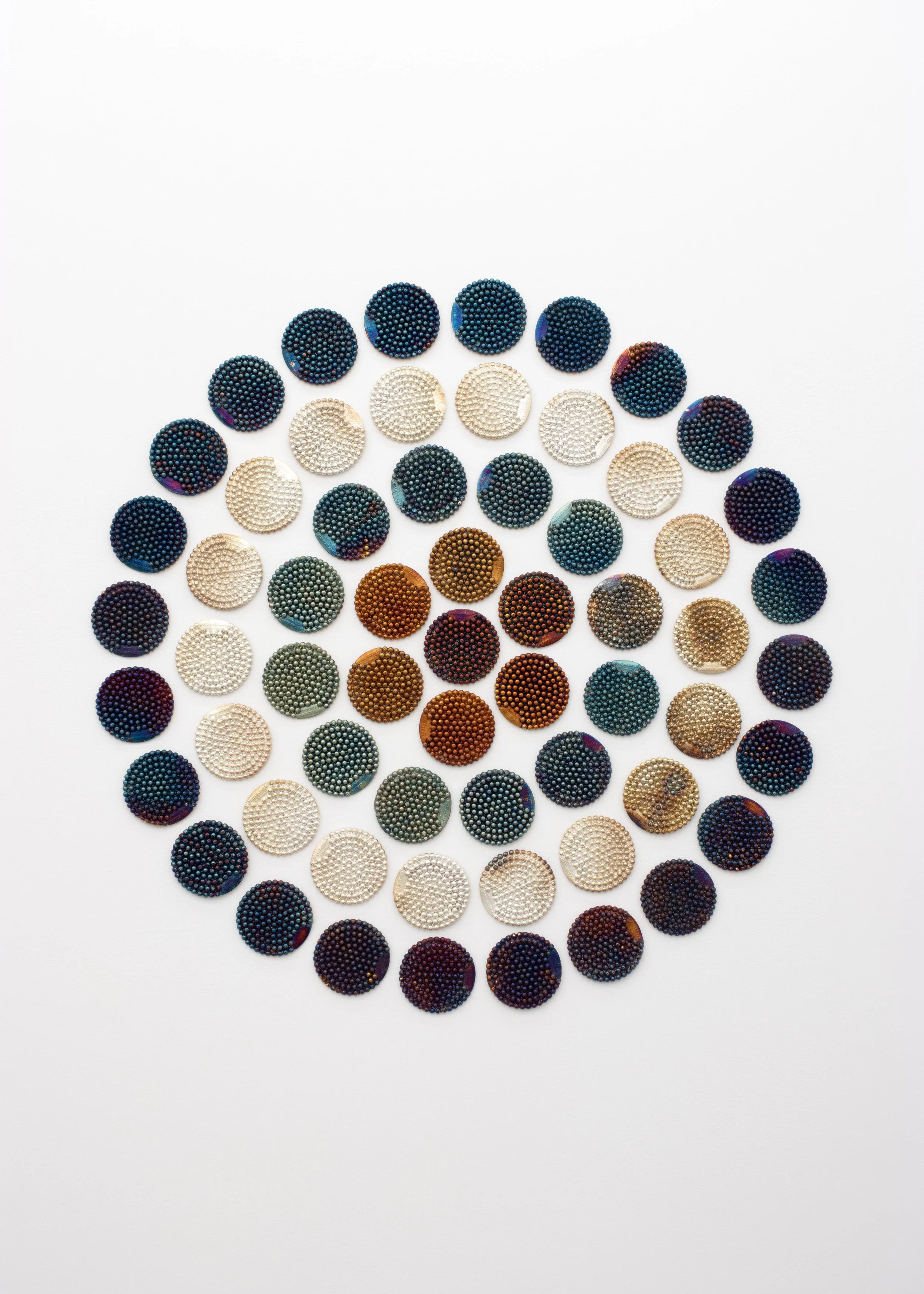  Michelle Grabner   Untitled , 2026  porcelain, patinated silver  56h x 56w in 