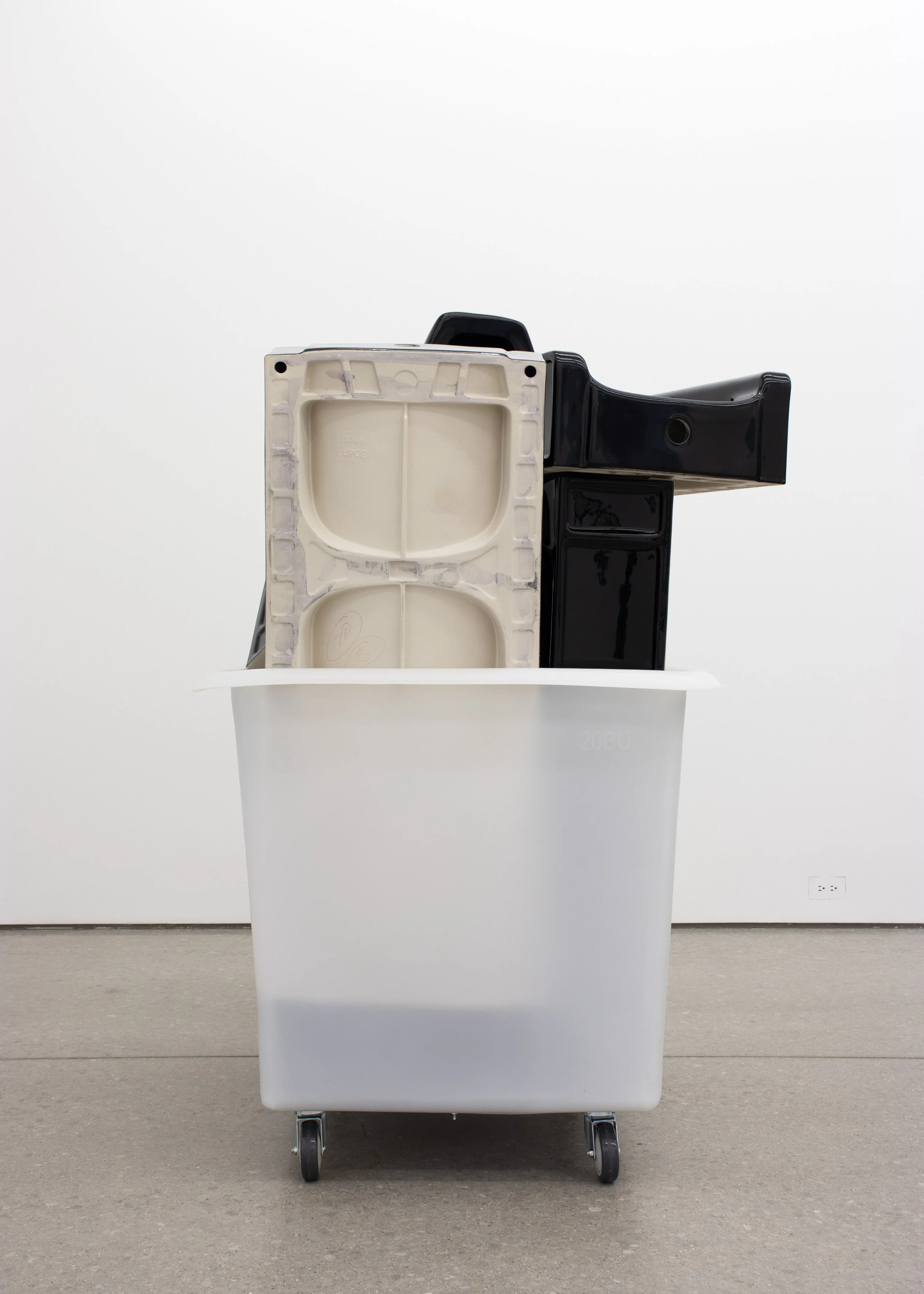  Michelle Grabner   Untitled , 2026  glazed porcelain, poly box truck  66h x 41w x 61d in 