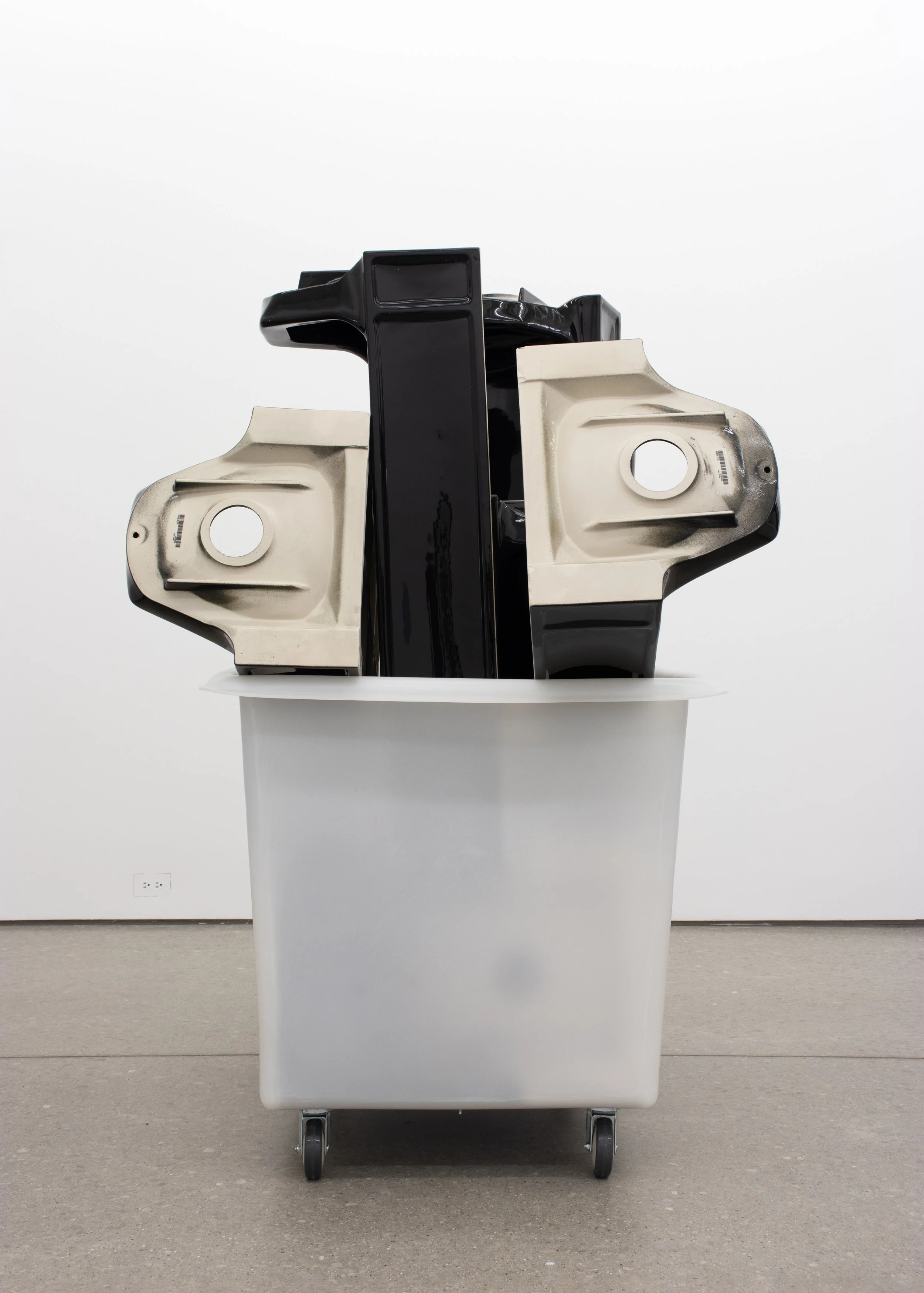  Michelle Grabner   Untitled , 2026  glazed porcelain, poly box truck  68h x 44w x 63d in 