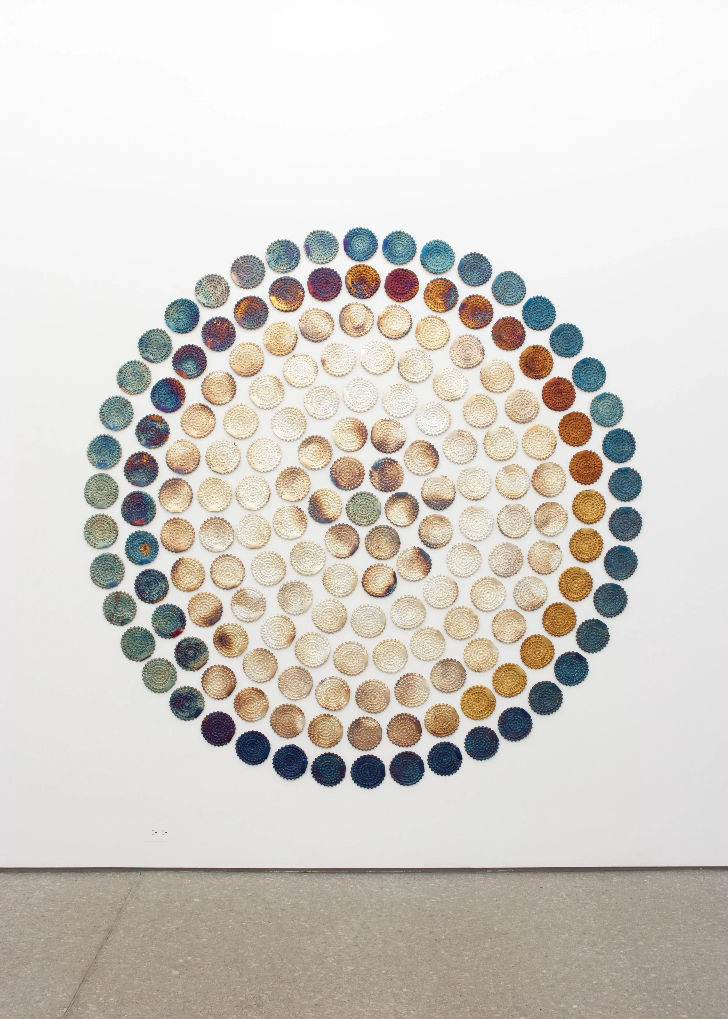  Michelle Grabner   Untitled , 2026  porcelain, patinated silver  88h x 88w in 