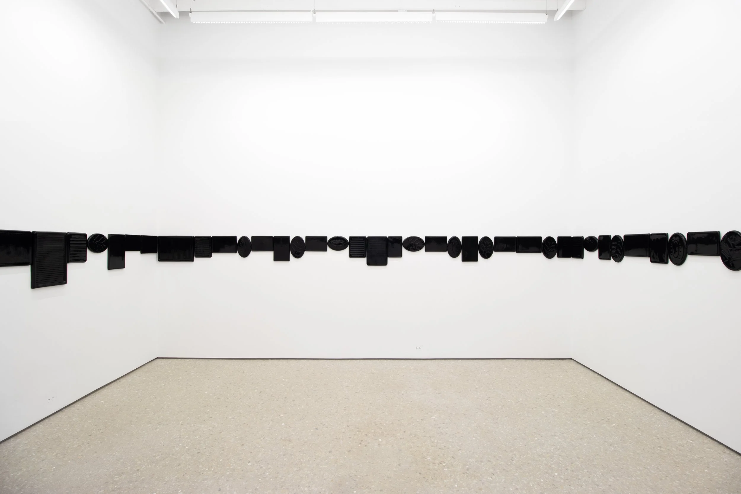  Michelle Grabner   Untitled , 2026  glazed porcelain  19h in x variable 