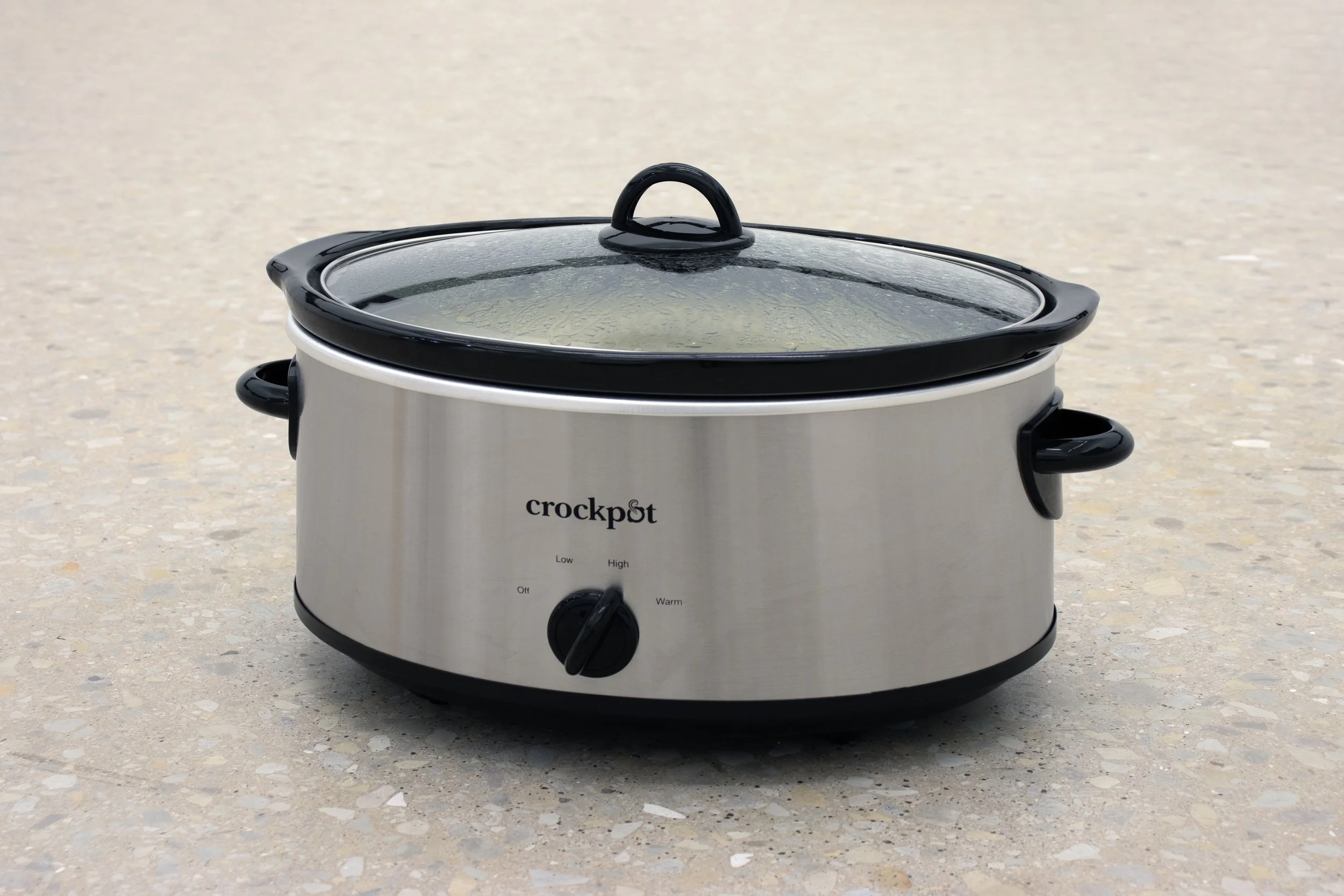  Michelle Grabner   Untitled , 2026  Crock Pot, bouillion  10h x 17w x 12d in 