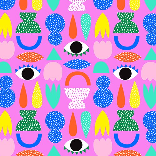Tears and Eyes Abstract Pattern 