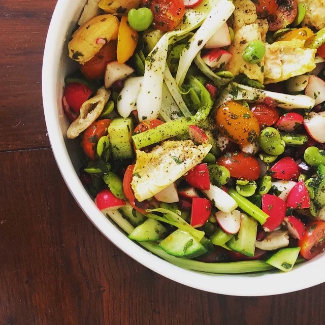 Broad bean fattoush