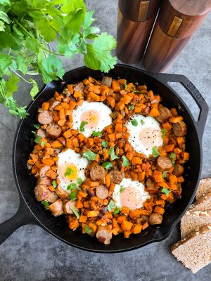 Sweet Potato and Sausage Breakfast Hash — Health Made Simple