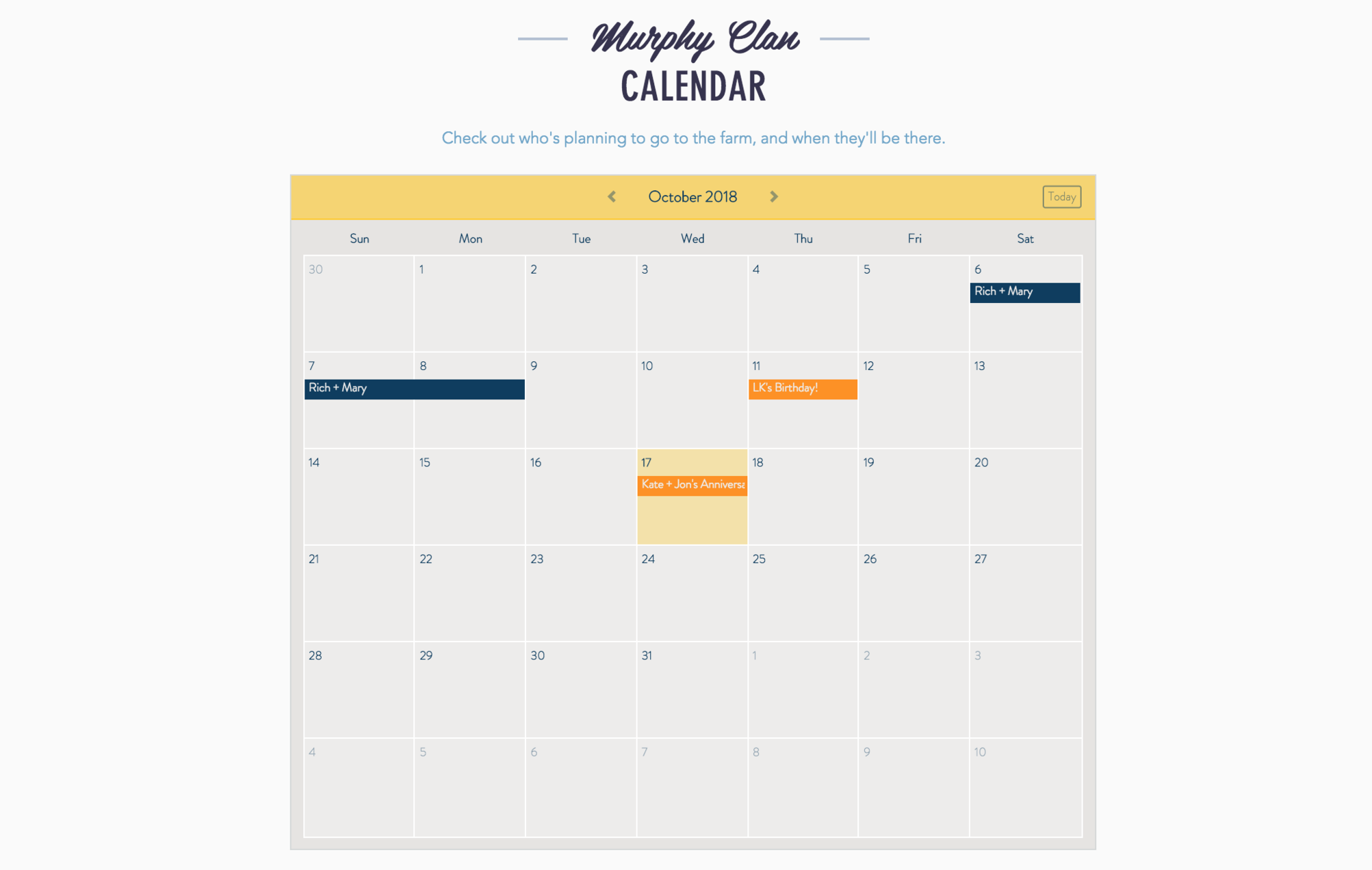 Coordinating Schedules
