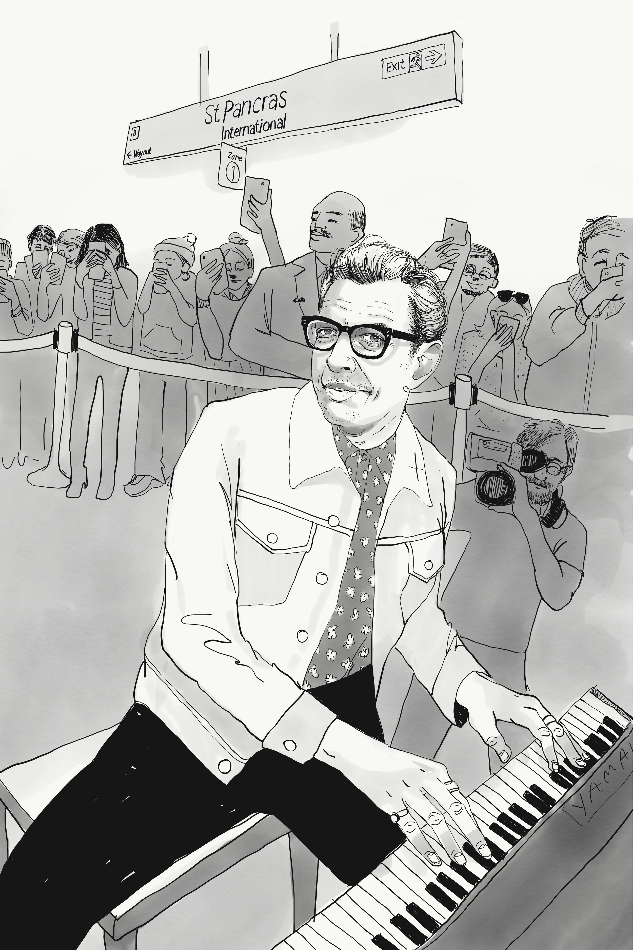 Interior illustration for Because He's Jeff Goldblum