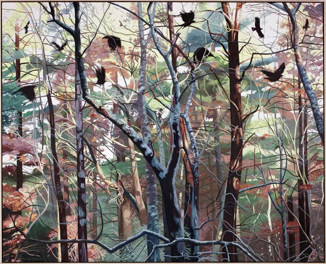 Charlie Yoder, Murder Incorporated , 2010, acrylic and oil on canvas, 71 x 88 in.