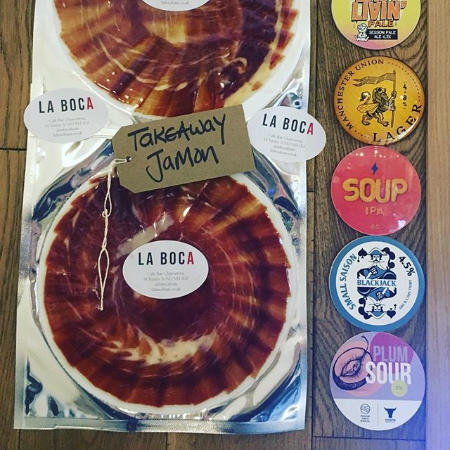 #takeaway #ham #jamon #serrano #foodie #craftbeer to take home #night at home at your local #gastro bar #northernquarter