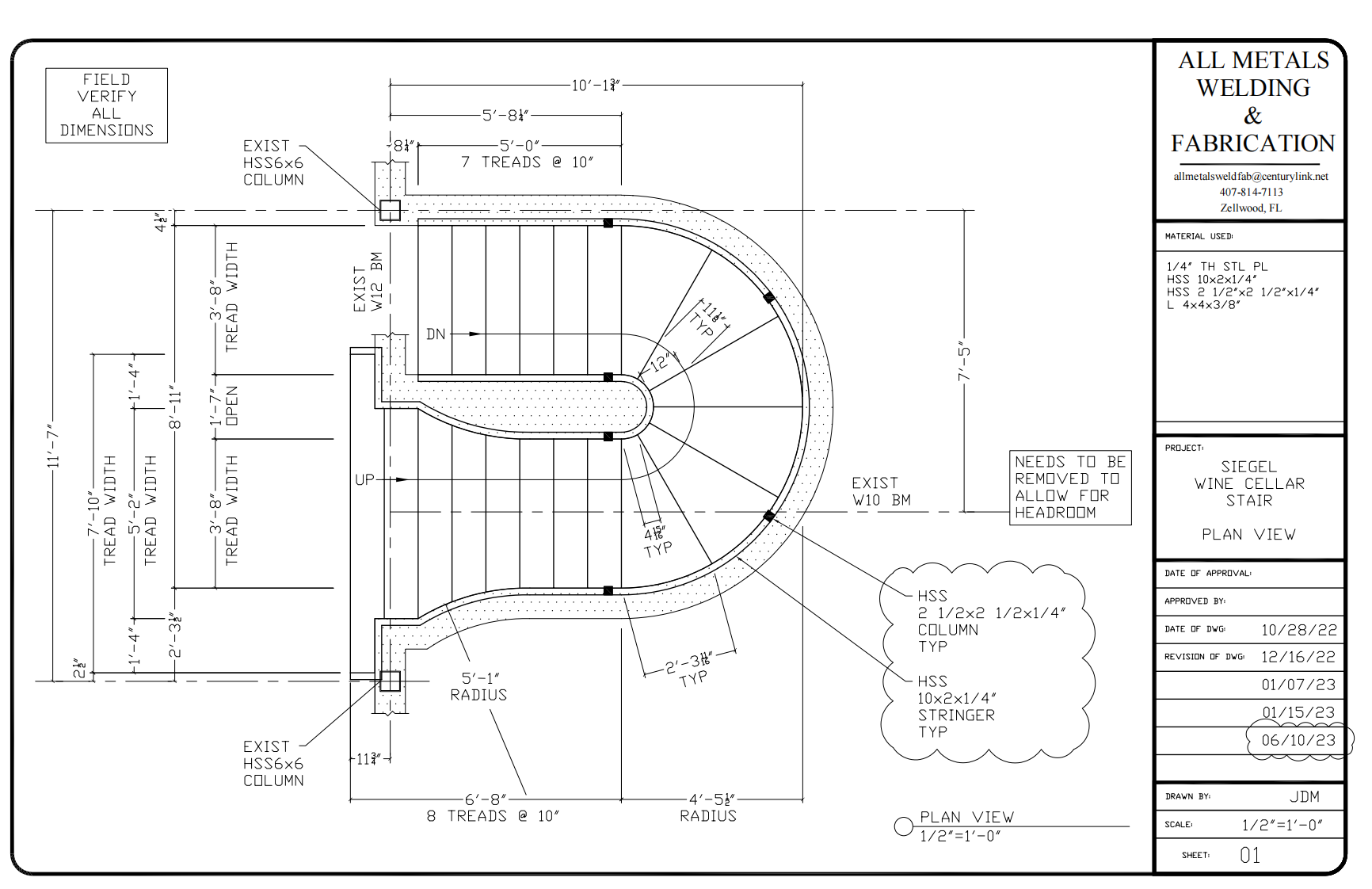 All Metals Welding- Siegel Wine Cellar Stair- 01- Rev2023.06.10.png