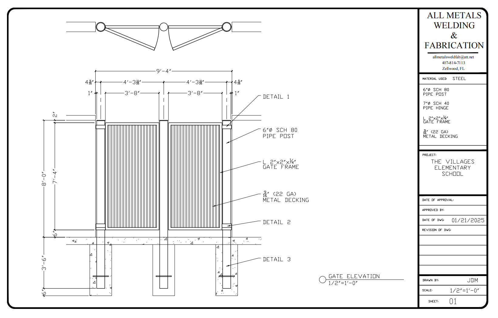 JDM- 11x17- All Metals Welding- The Villages Elementary School- 01.png