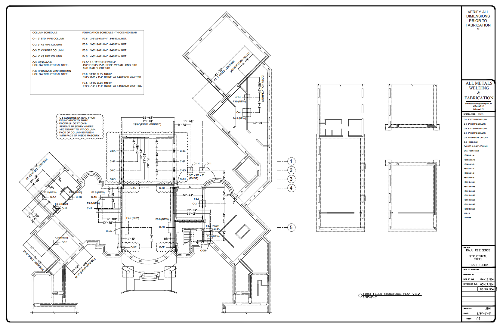 JDM- 24x36- All Metals Welding- Raju Residence- 01- Rev 2024.06.07.png