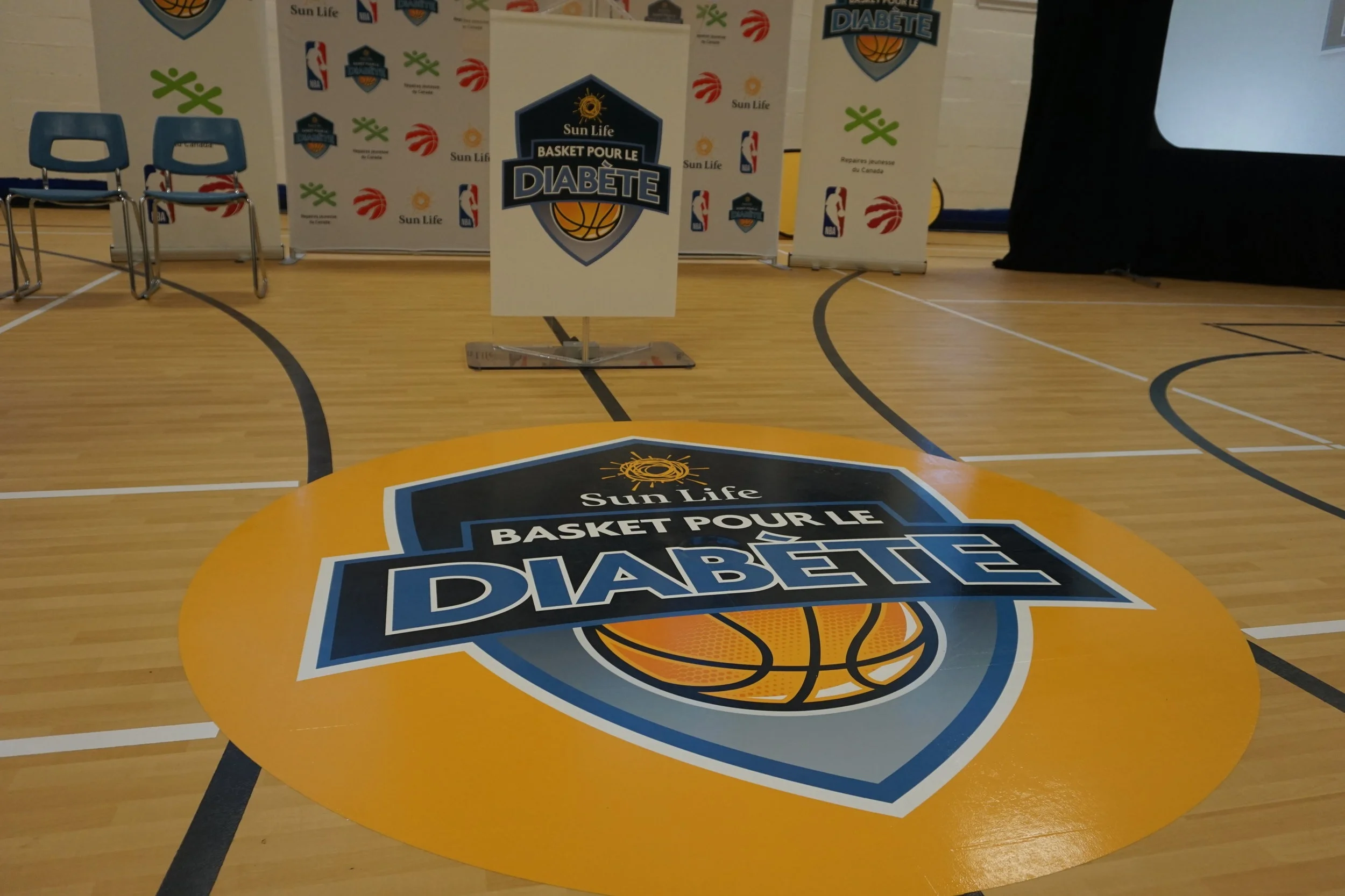 The NBA partners up with Sun Life financial Canada to help launch first ever Dunk for Diabetes youth basketball program in Quebec