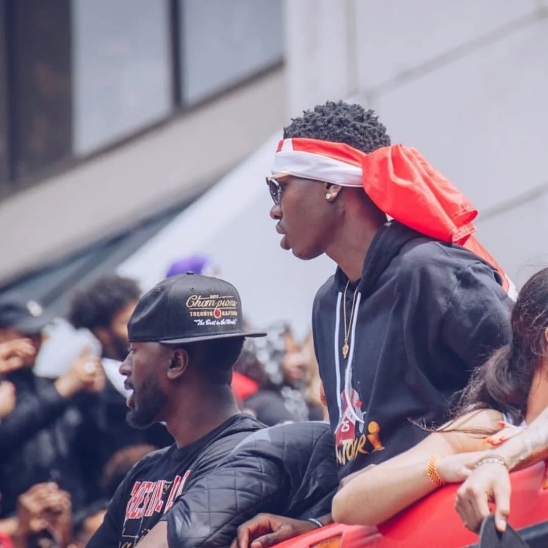 Chris Boucher at Raptors Parade