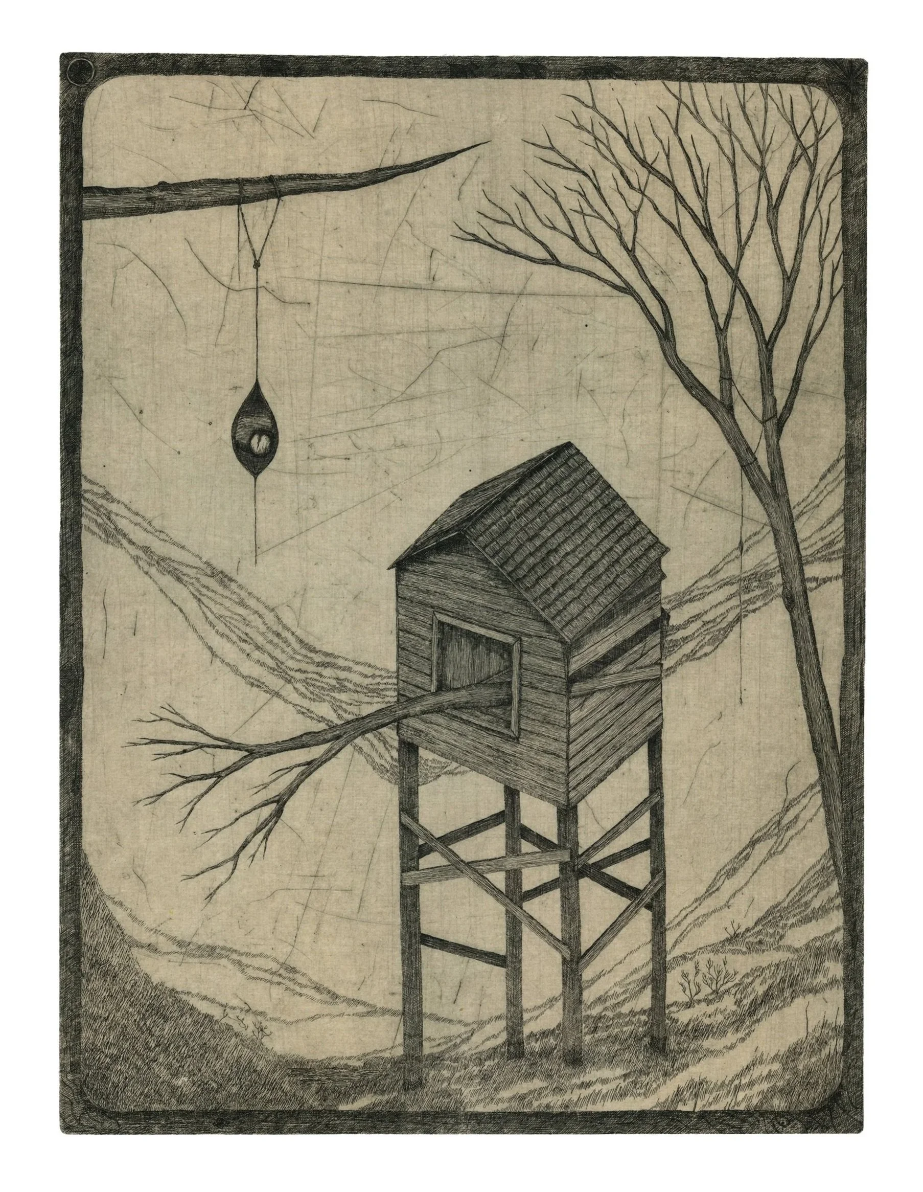   Redemption Paralyzed   Intaglio, chine colle  9 × 12 inches  2026 