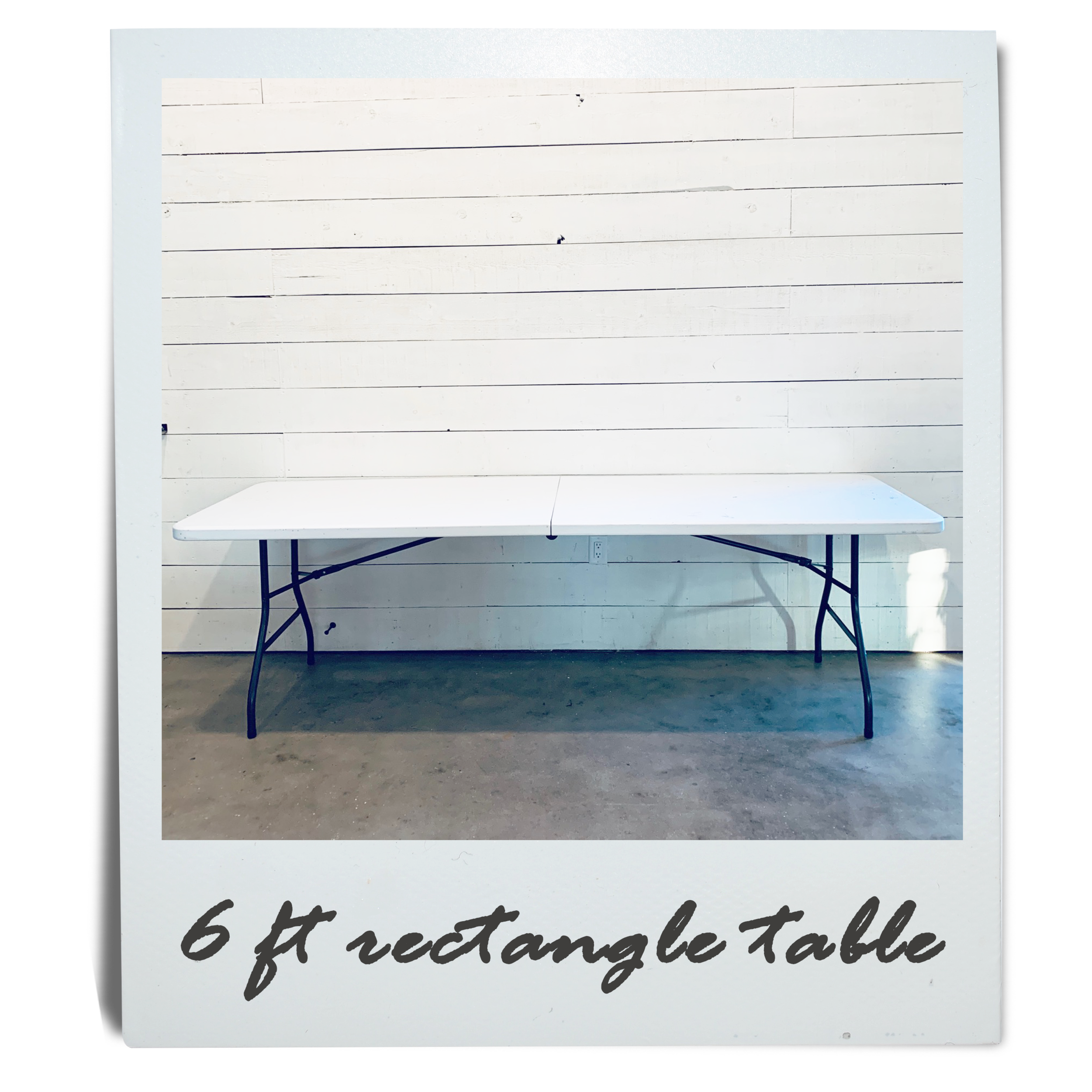Rectangle Folding Table - 6 ft, White