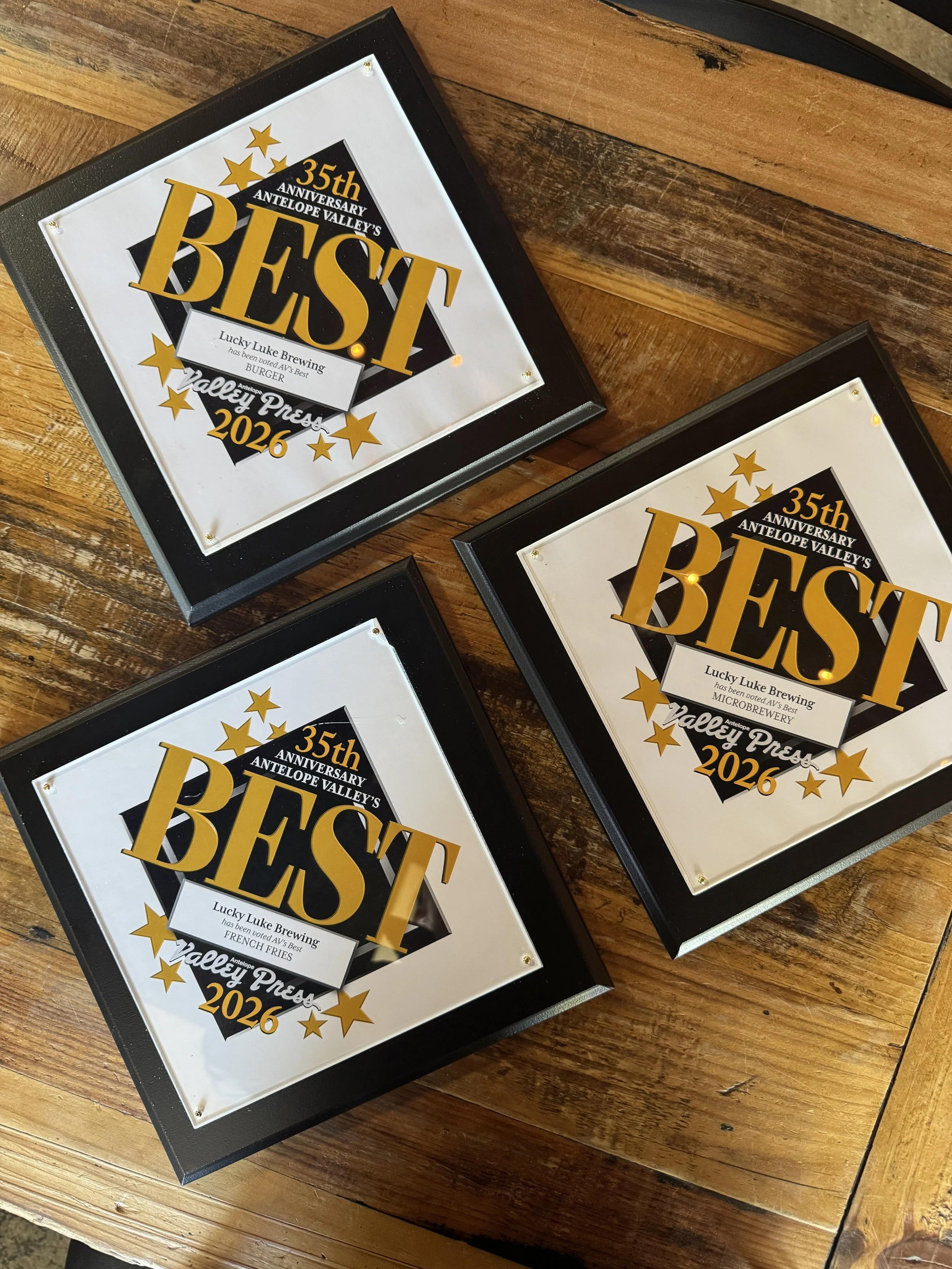 AV's Best awards for Burger, Microbrewery, and French Fries