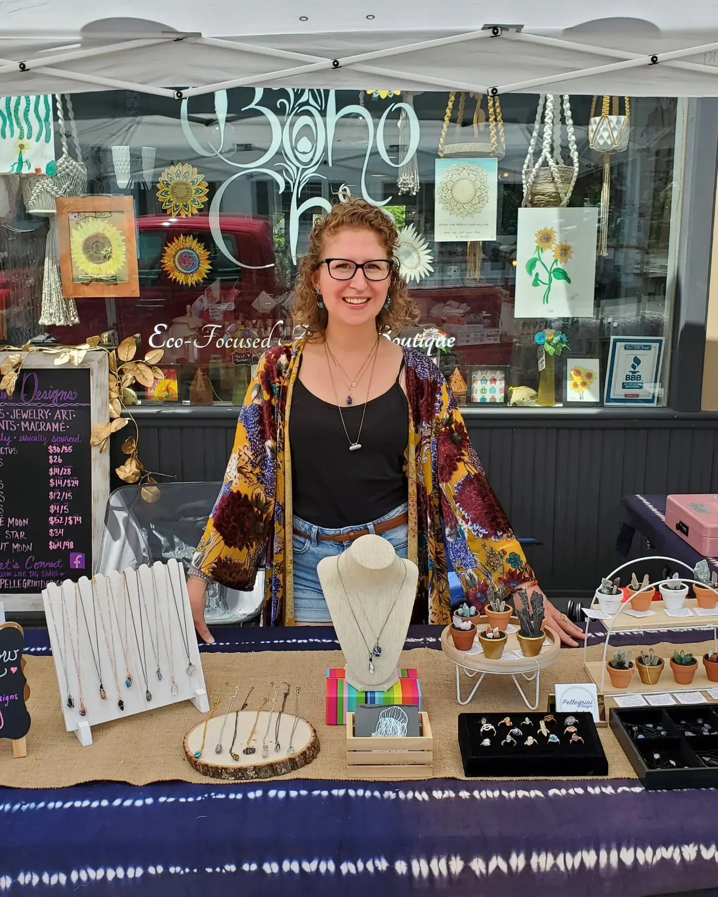 That's a wrap on today's @bohochicny  x @pellegrinidesigns pop-up market!

Thank you to everyone who came out to show your support and to the shop owners for hosting me! I'm coming away from this event with such a full heart. 🥰
.
.
#bspa #ballstonsp