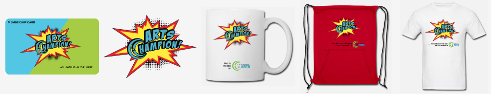 As if being an ARTS SUPERHERO isn't enough... Check out our sweet membership drive swag!
