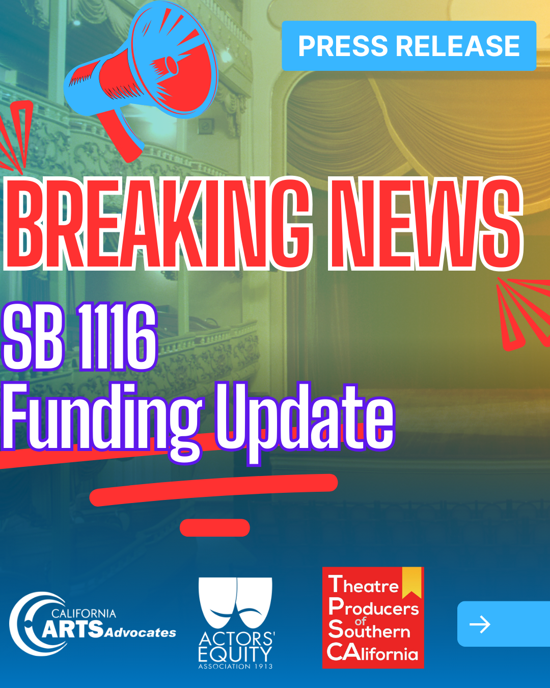 CALIFORNIA BILL INVESTS IN NONPROFIT PERFORMING ARTS ORGANIZATIONS