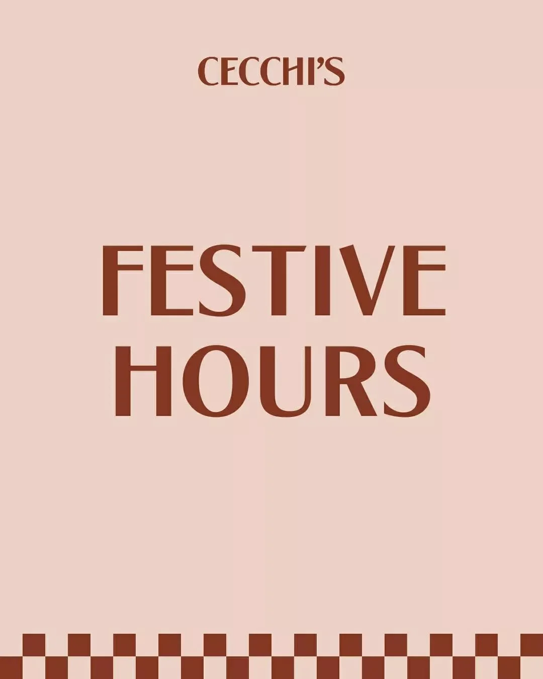 Festive hours are here! Plan your visits and we&rsquo;ll see you around the table 🎄