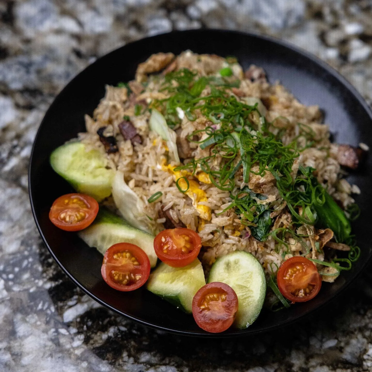 BANGKOK FRIED RICE
W Asian greens, egg, spring onions &amp; crispy shallot