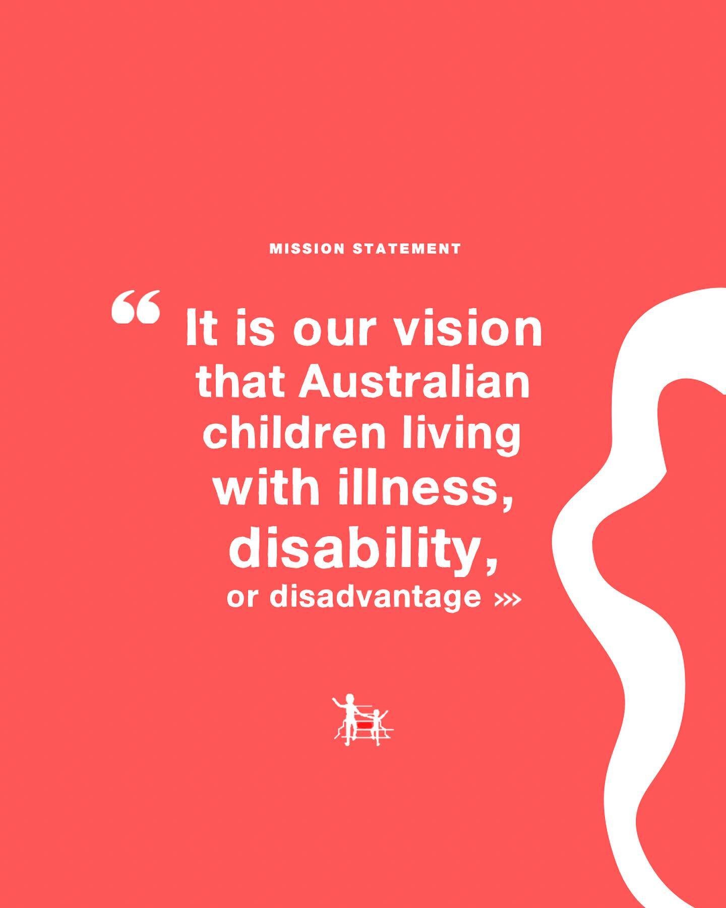 The Heartwell Foundation Mission Statement. 

#CreatingALevelPlayingField 

Slide one
In white text over pale red background: &ldquo;Mission Statement: It is our vision that Australian children, living with illness, disability, or disadvantage &helli