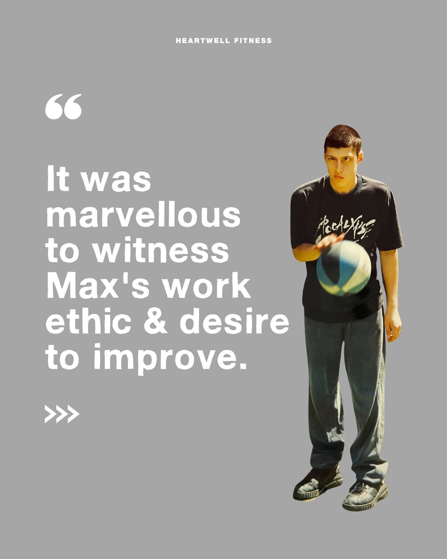 #HeartwellArchives: Co-Director Scott Taylor describing the vivacious Max, 2008.

Slide one
In white text over grey background:
&ldquo;It was marvellous to witness Max's work ethic and desire to improve.&rdquo;

Slide two
In white text over red and g