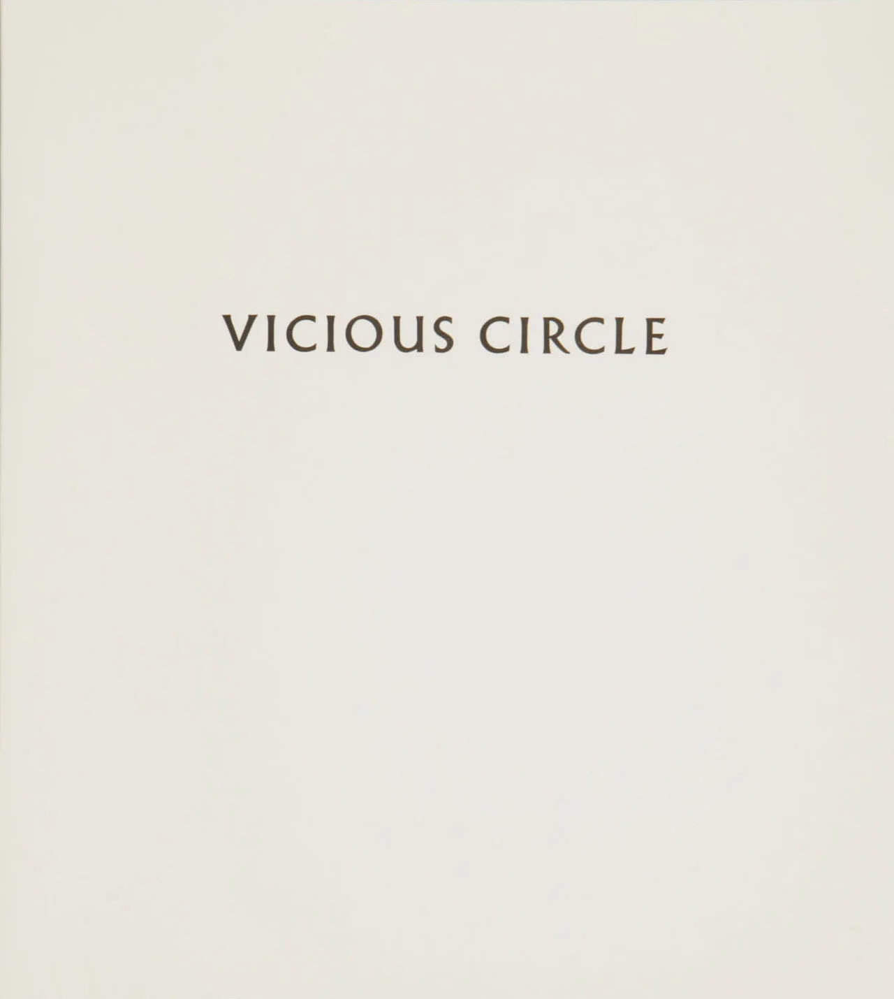  Vicious Circle  Texts by: Patricia Bickers, Saskia Bos and John Hutchinson   Publisher: The Douglas Hyde Gallery, Dublin, De Appel Foundation, Amsterdam and Lisson Gallery, London, 1993  ISBN: 0 907660 45 2 
