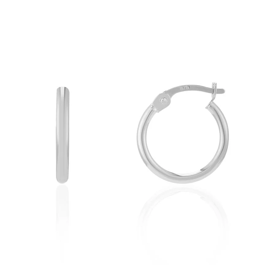 8P00W 9ct white gold 10mm Hoop